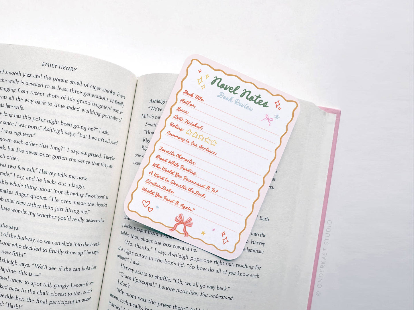 Coquette Novel Notes Book Review Cards