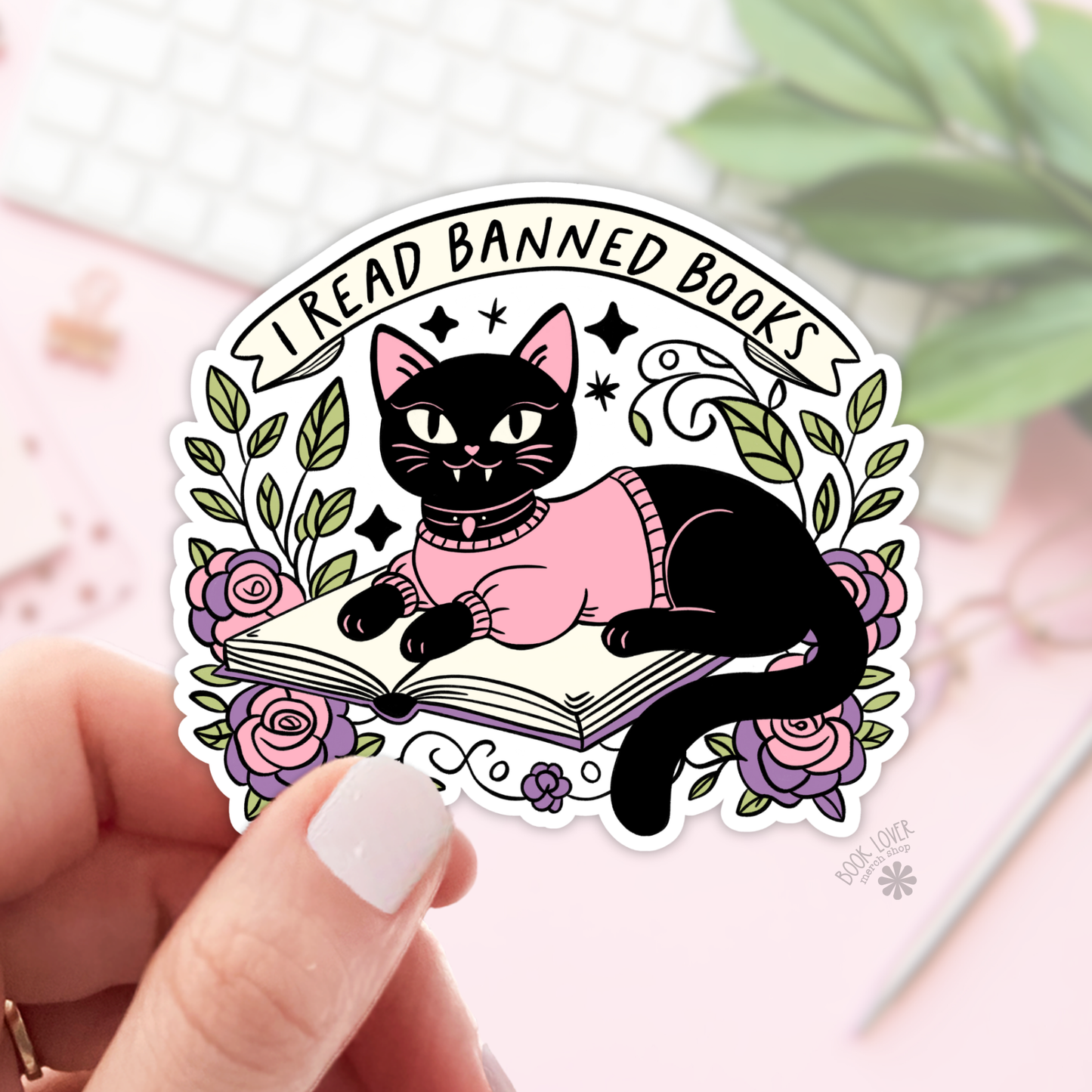 I Read Banned Books Stickers / Bookish Stickers / Book Lover: 3''