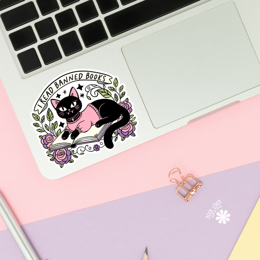I Read Banned Books Stickers / Bookish Stickers / Book Lover: 3''