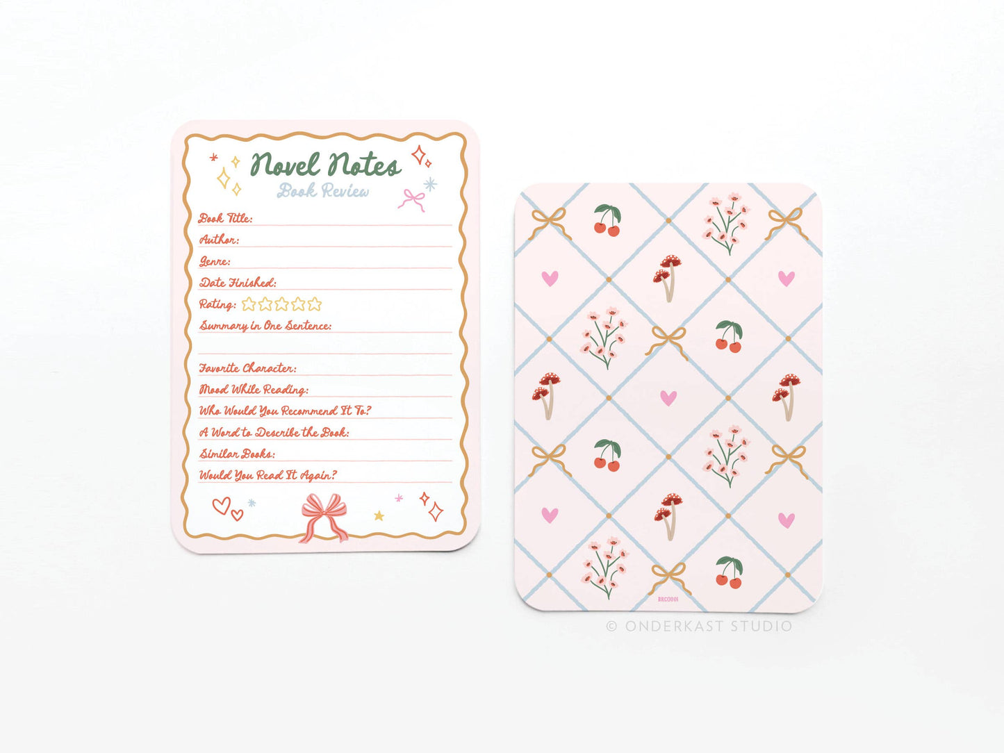 Coquette Novel Notes Book Review Cards