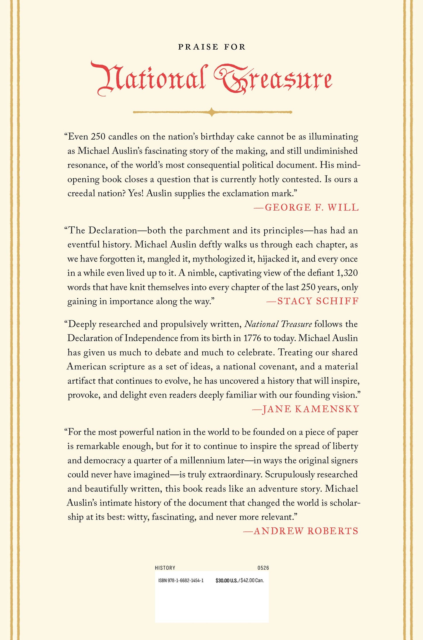 National Treasure by Michael Auslin: Hardcover / English / America 250