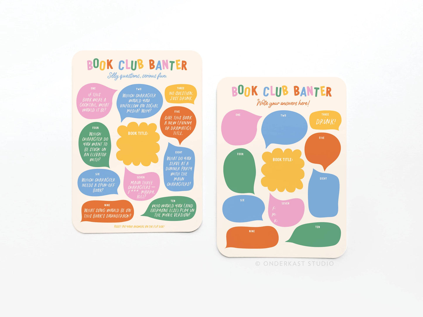 Book Club Banter Book Review Cards