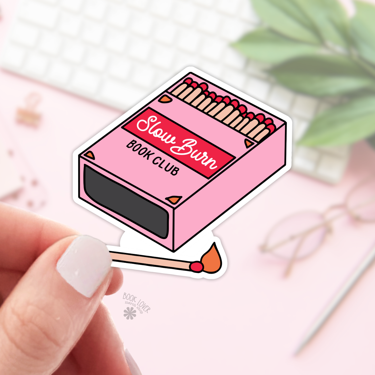 Slow Burn Book Club Stickers / Bookish Merch, Book Lover: Matte 2''