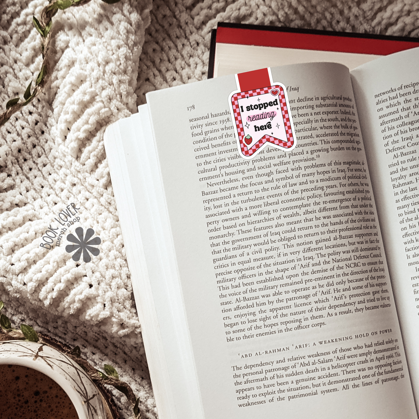 I Stopped Reading Here Strawberry Magnetic Bookmark