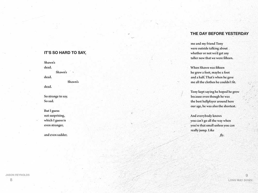 Long Way Down by Jason Reynolds: Paperback; 336 pages / English