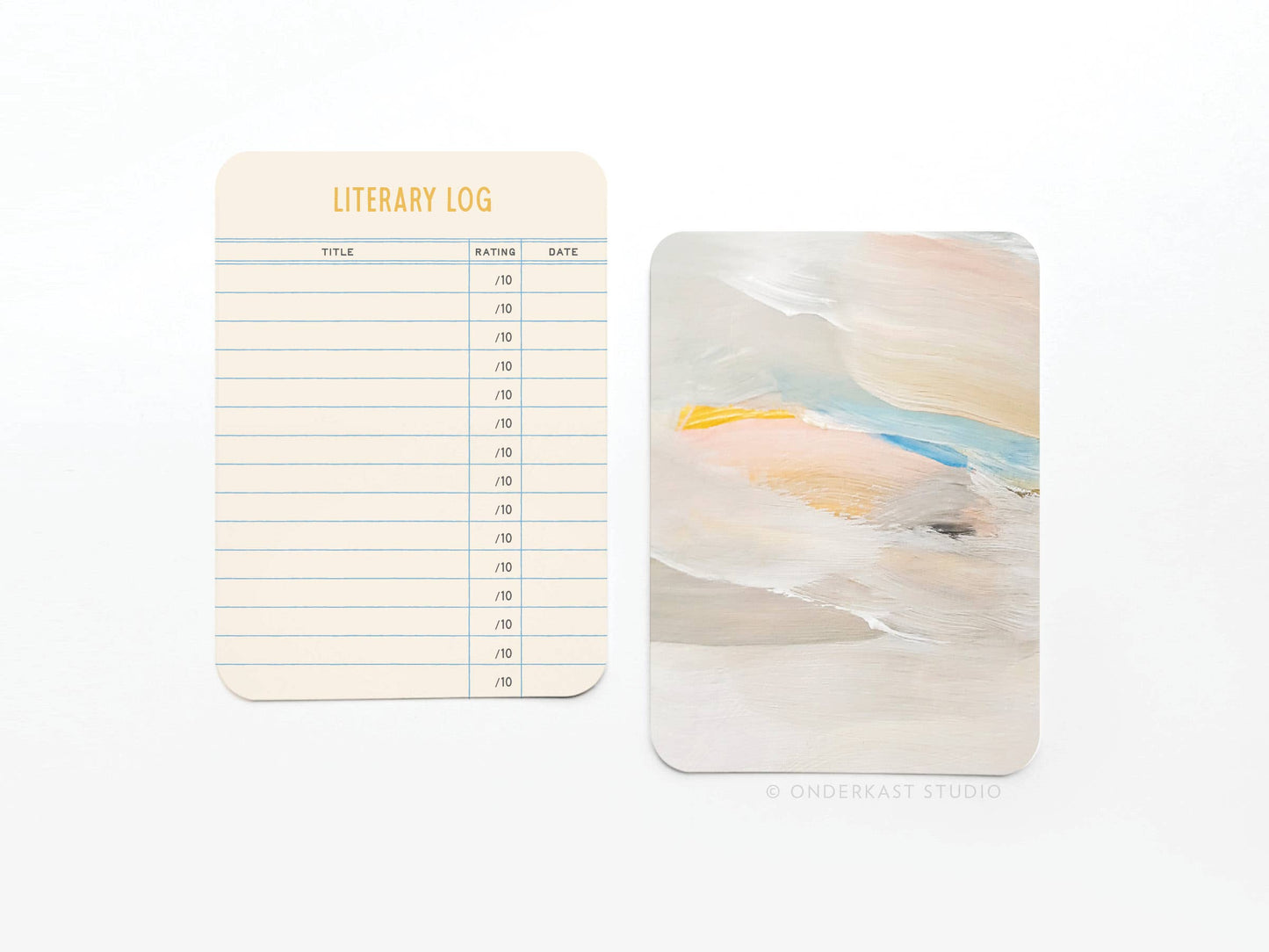 Literary Log Book Review Cards