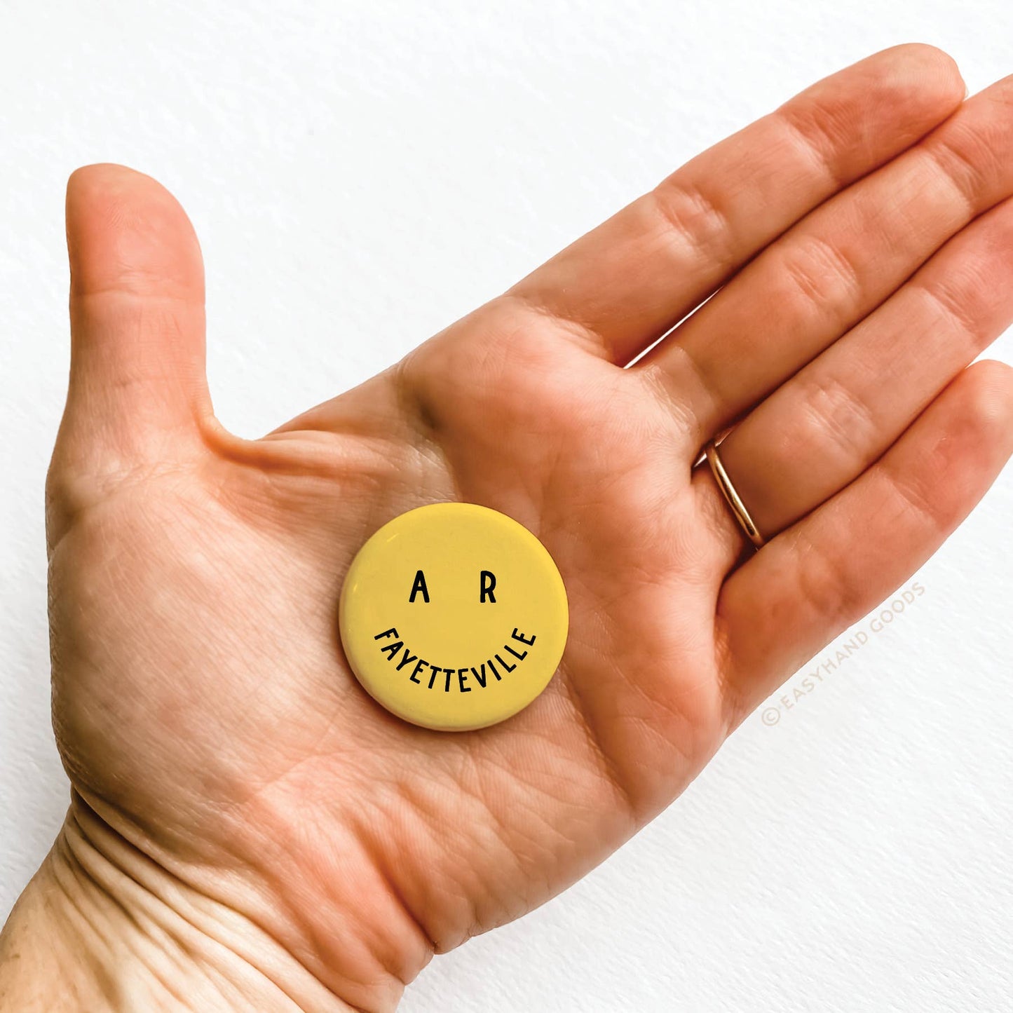 Custom City Smiley Face Button: Packaged / Pinback Button