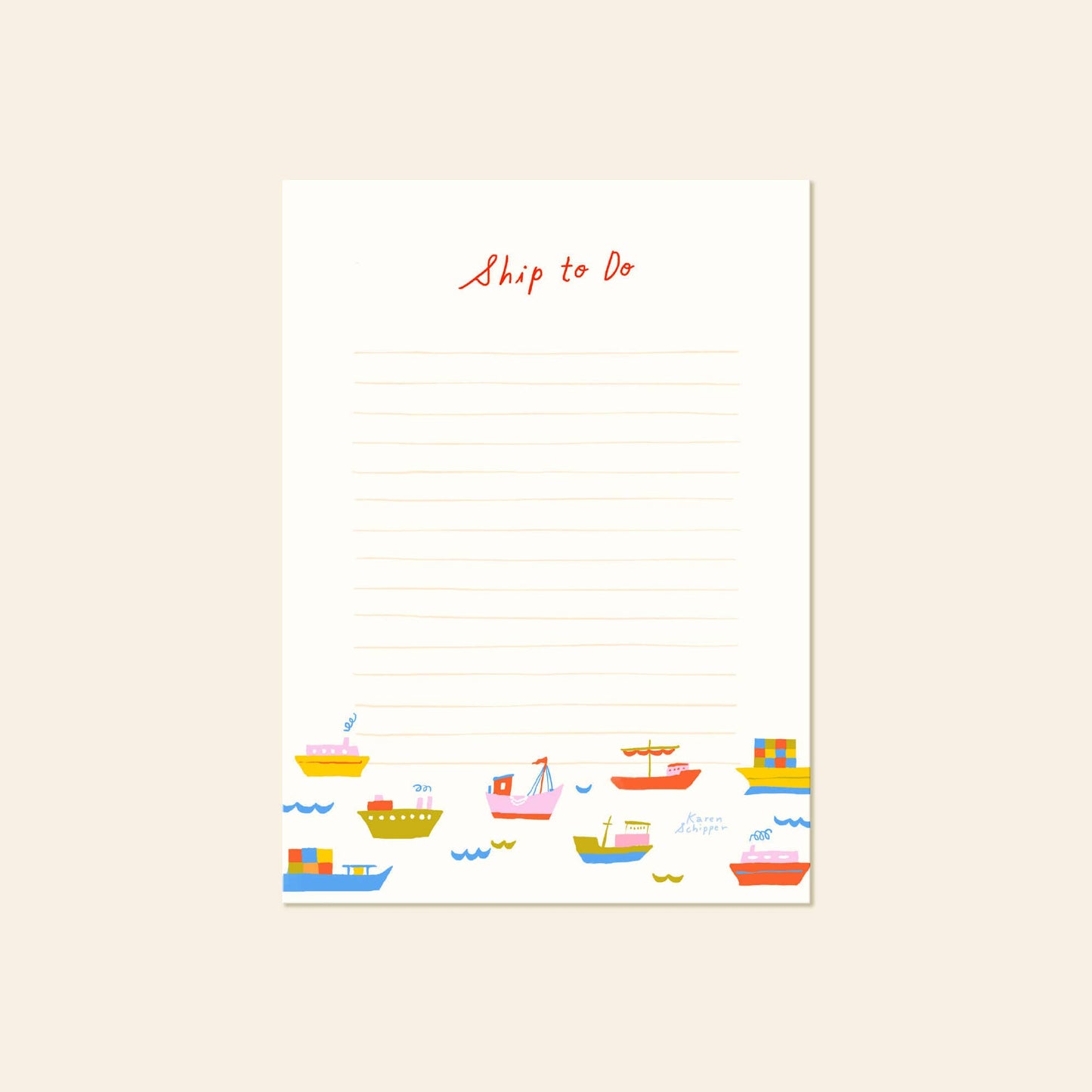 Ship to Do Notepad – Nautical To-Do List Notepad