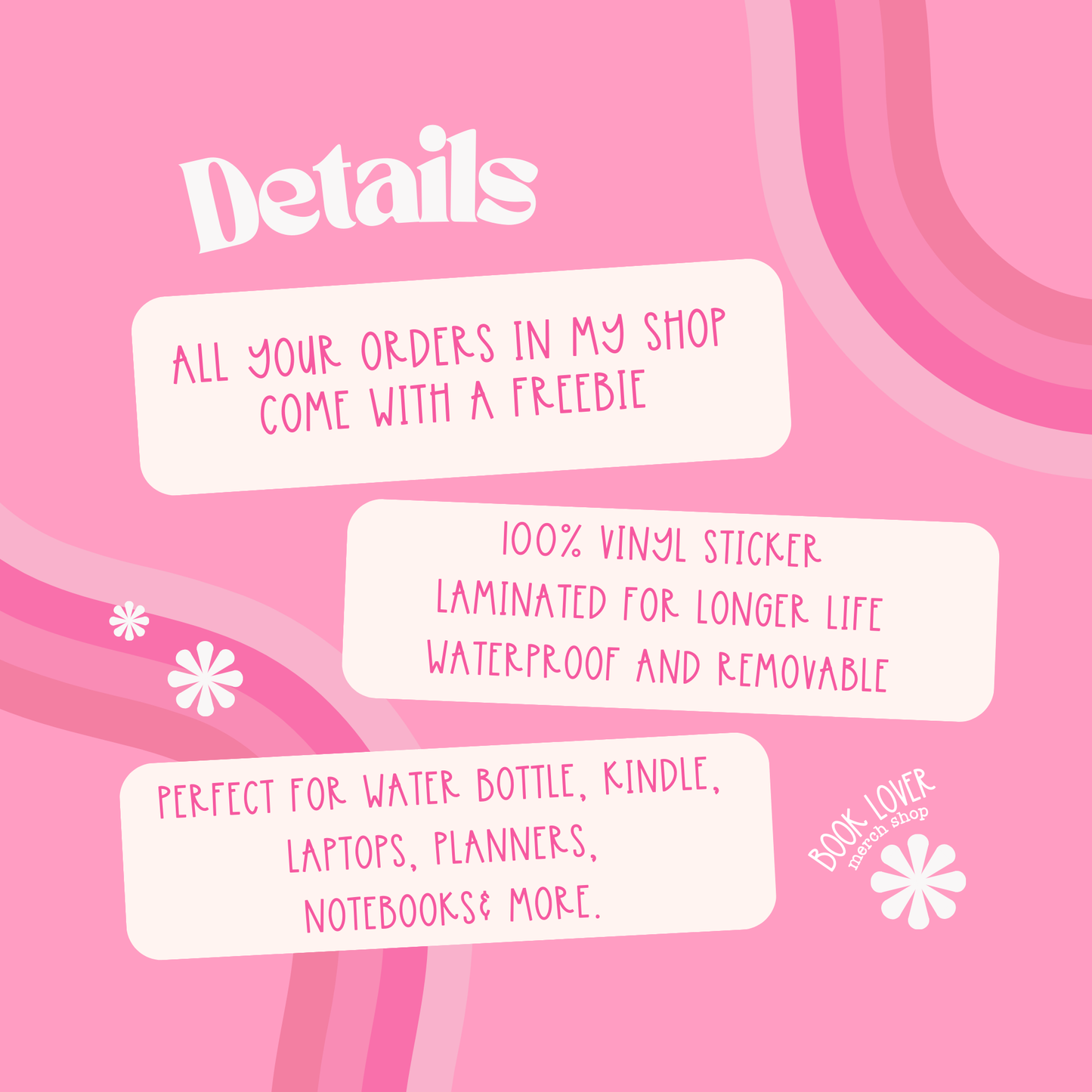 Emotional Support Kindle Stickers / Bookish Stickers : 2''