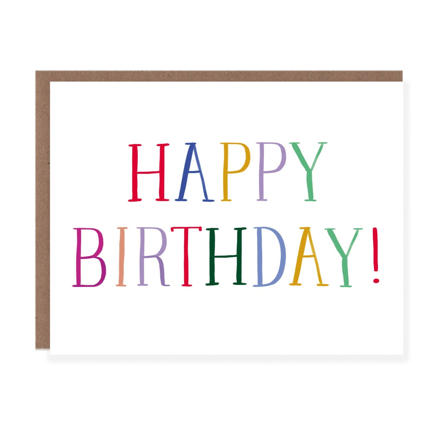 Block Letter Birthday Card
