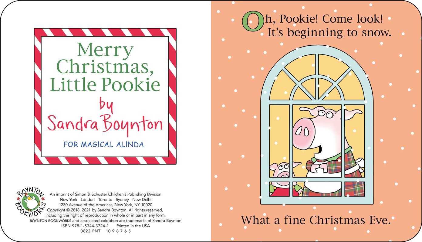 Merry Christmas, Little Pookie by Sandra Boynton: Board Books; 18 pages / English