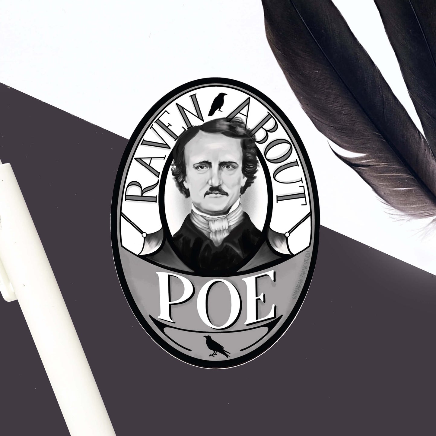 Poe Book Author Cameo Sticker