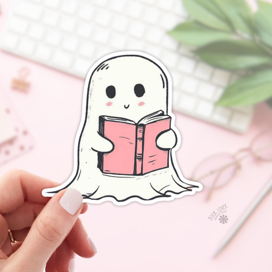 Ghost Reading Book Stickers / Bookish Stickers / Book Lover : Matte Stickers 2''