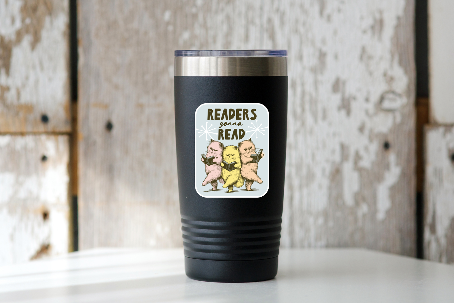 Readers Gonna Read Sticker - books, bookshop, cats, kittens