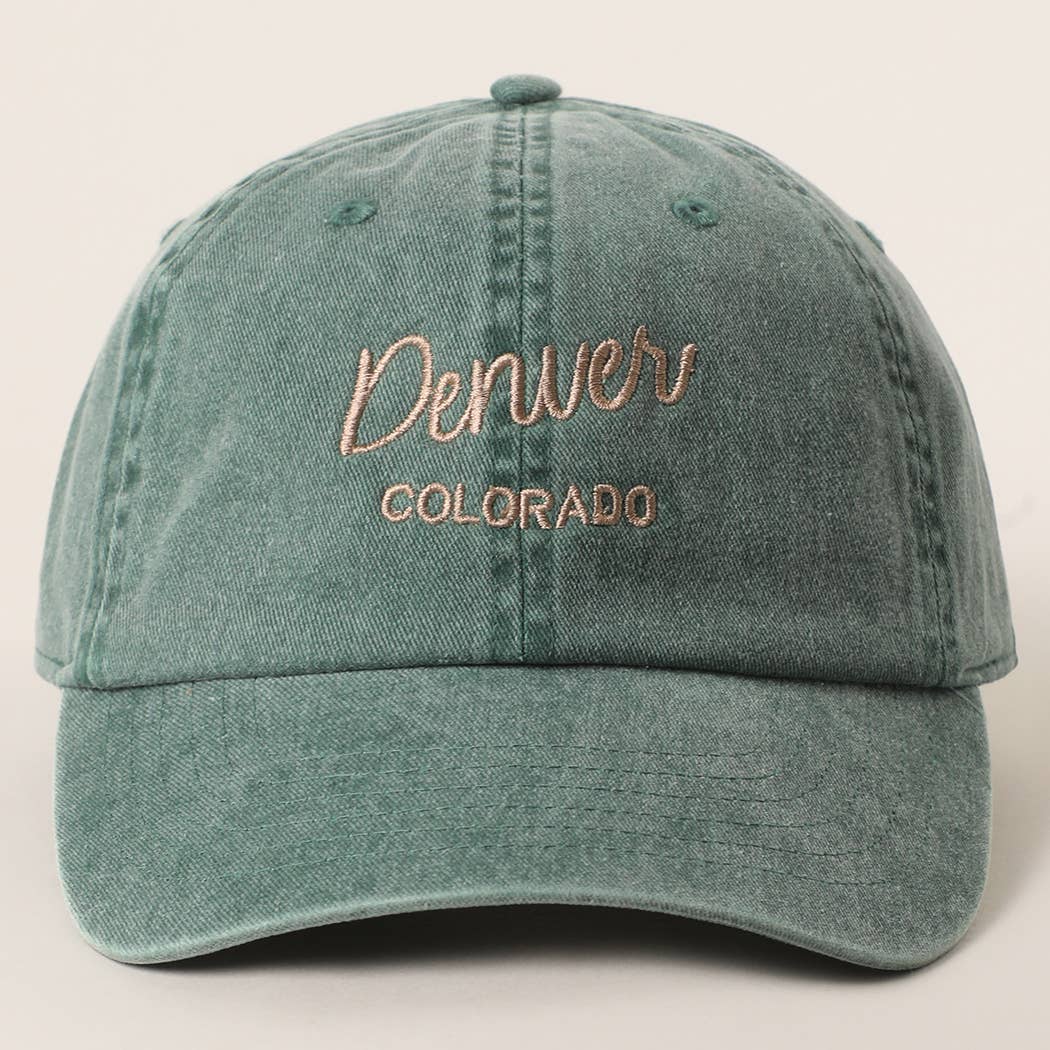 Custom Pigment Washed Hat – City & State Embroidery