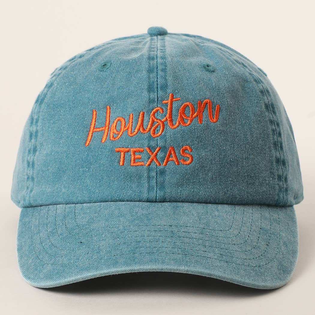 Custom Pigment Washed Hat – City & State Embroidery