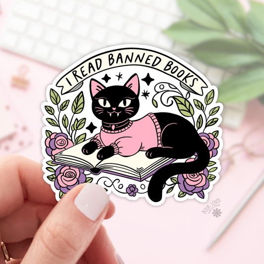 I Read Banned Books Stickers / Bookish Stickers / Book Lover: 3''