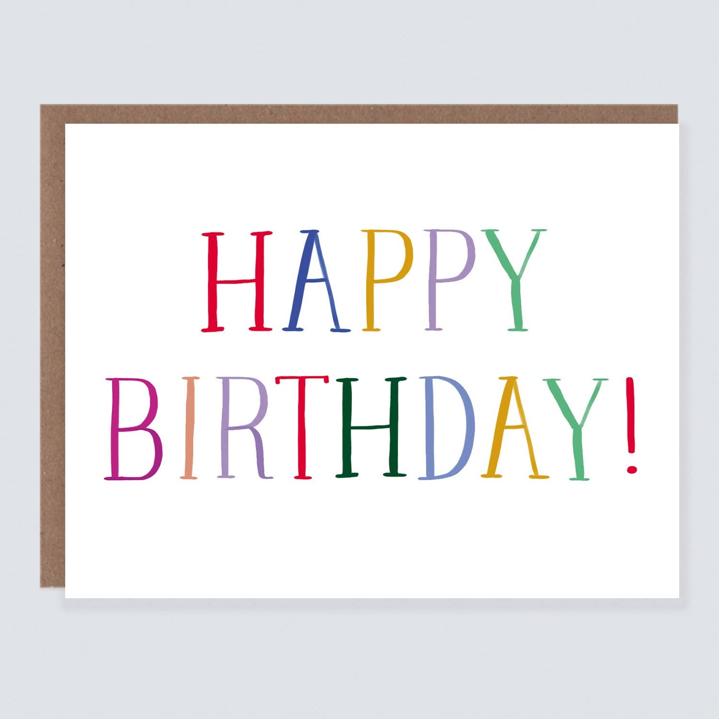 Block Letter Birthday Card
