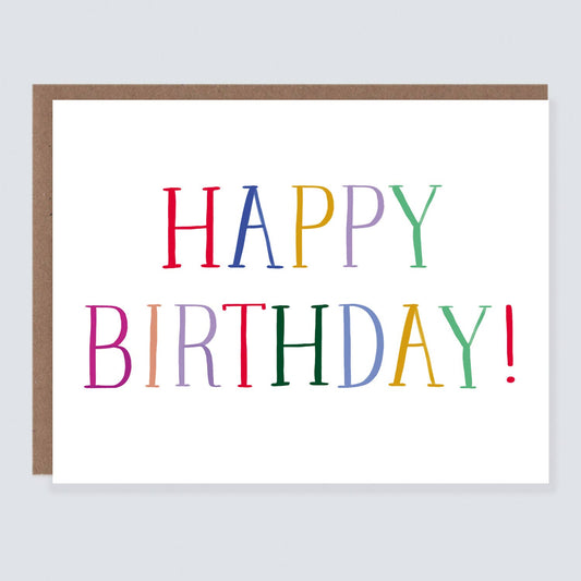 Block Letter Birthday Card