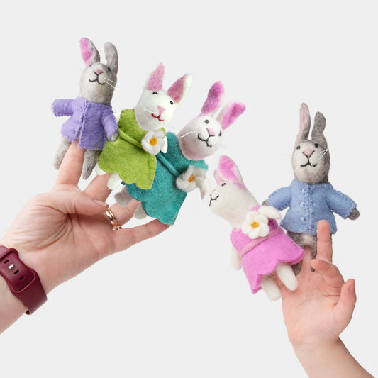 Finger Puppets - Pastel Bunny - Assorted