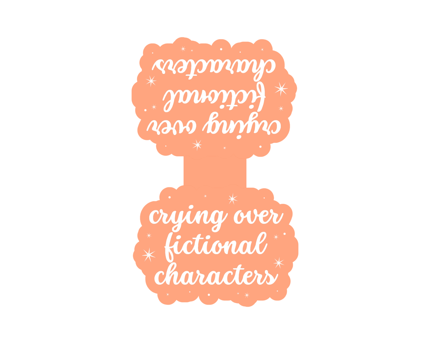 Crying Over Fictional Characters - Magnetic Bookmarks: Pink