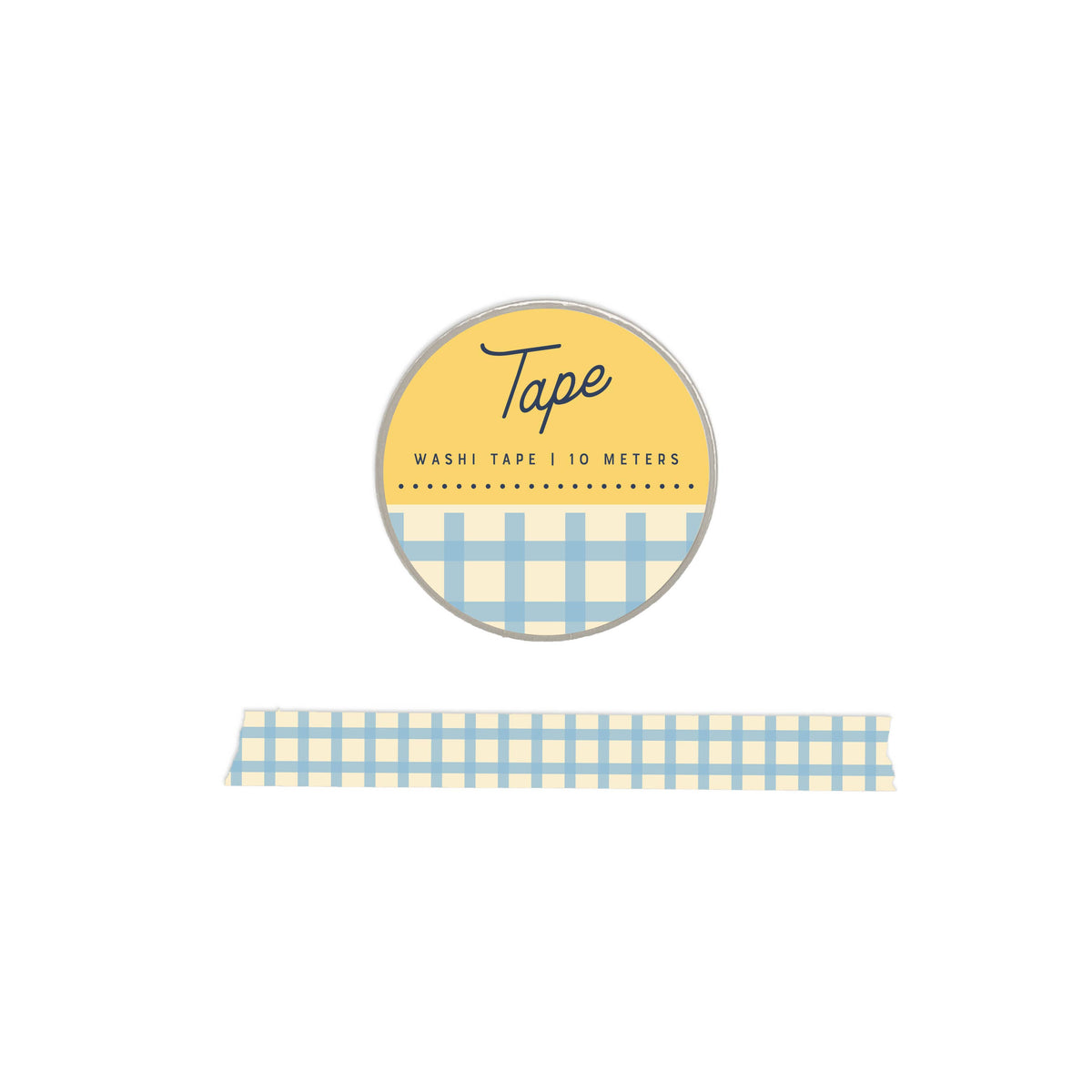 Gingham Washi Tape: Sky Blue