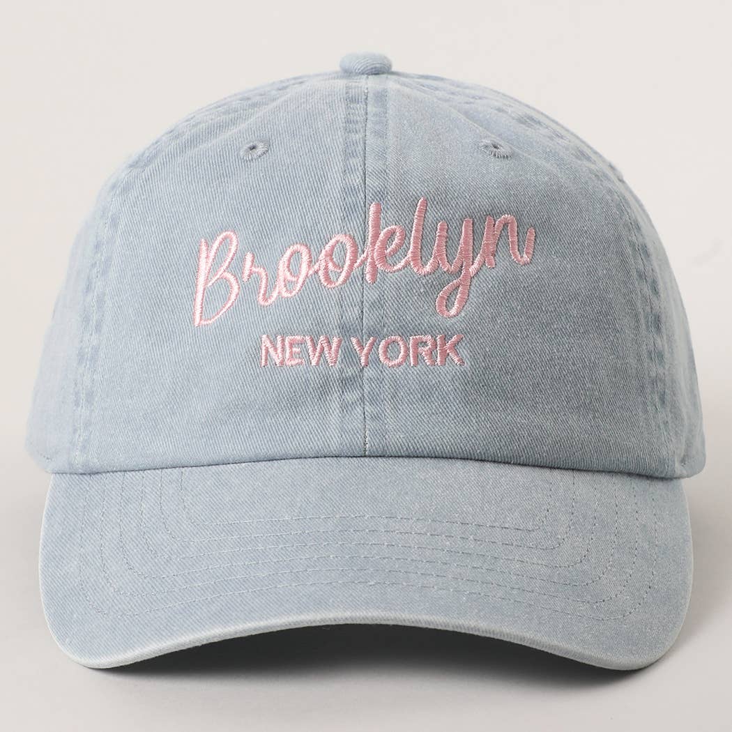 Custom Pigment Washed Hat – City & State Embroidery