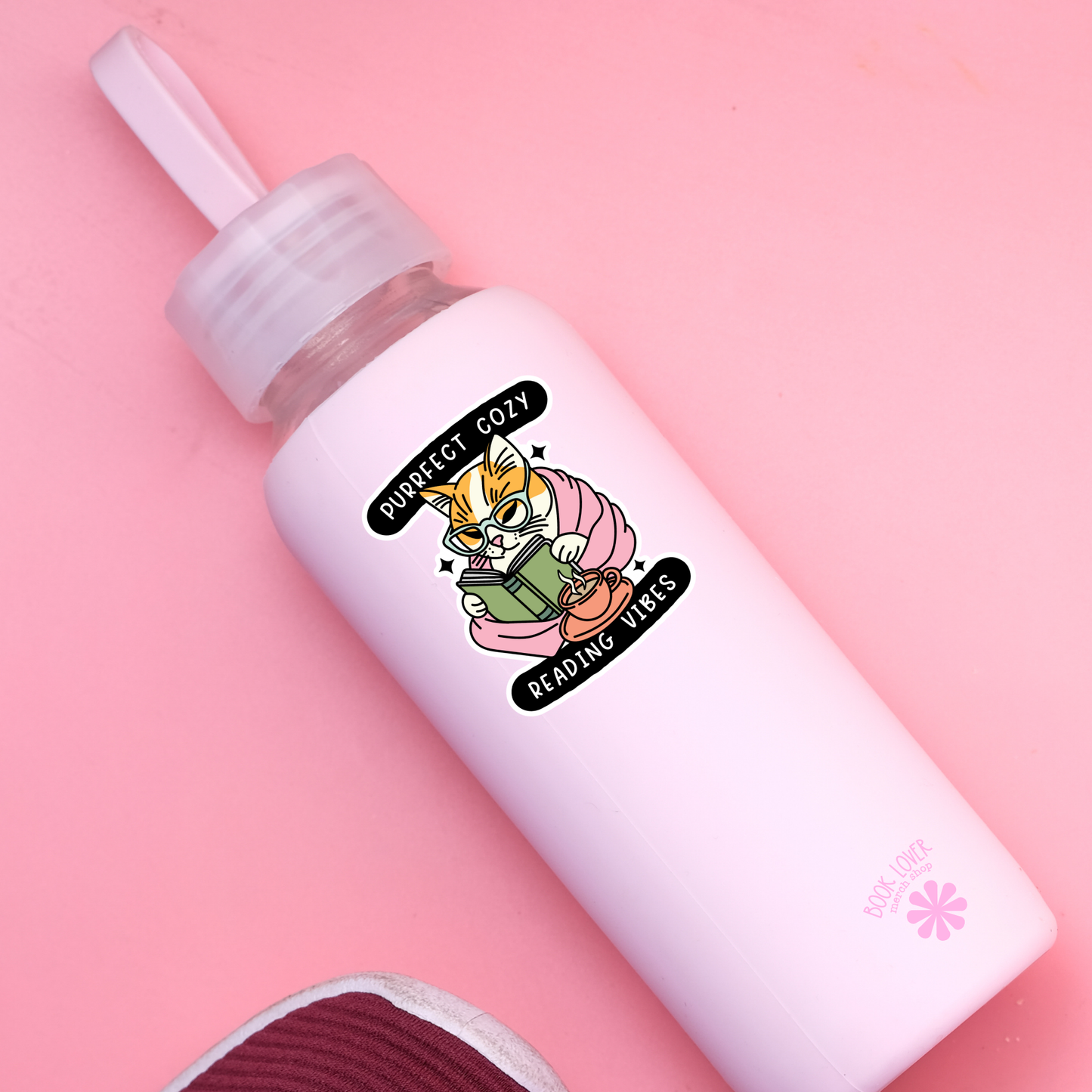 Purrfect Cozy Reading Vibes Stickers / Bookish Stickers: 2''