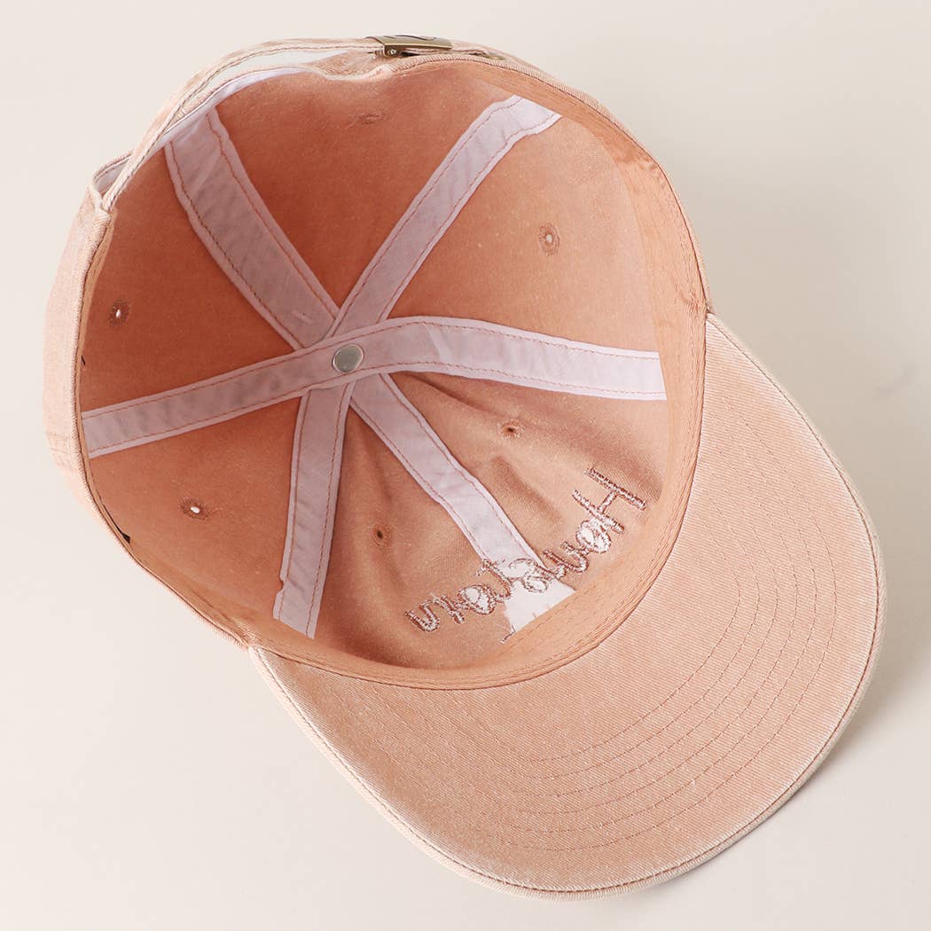 Custom Pigment Washed Hat – City & State Embroidery