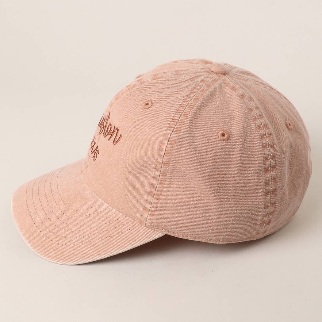 Custom Pigment Washed Hat – City & State Embroidery