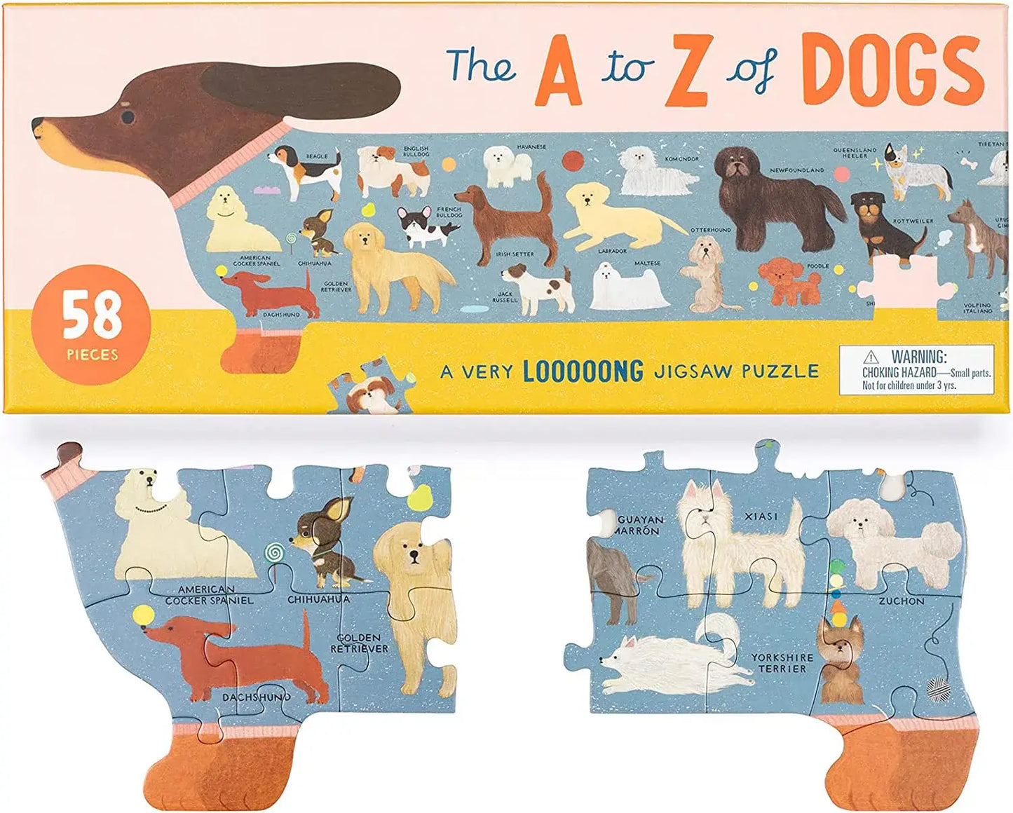 The A to Z of Dogs 58 Piece Puzzle