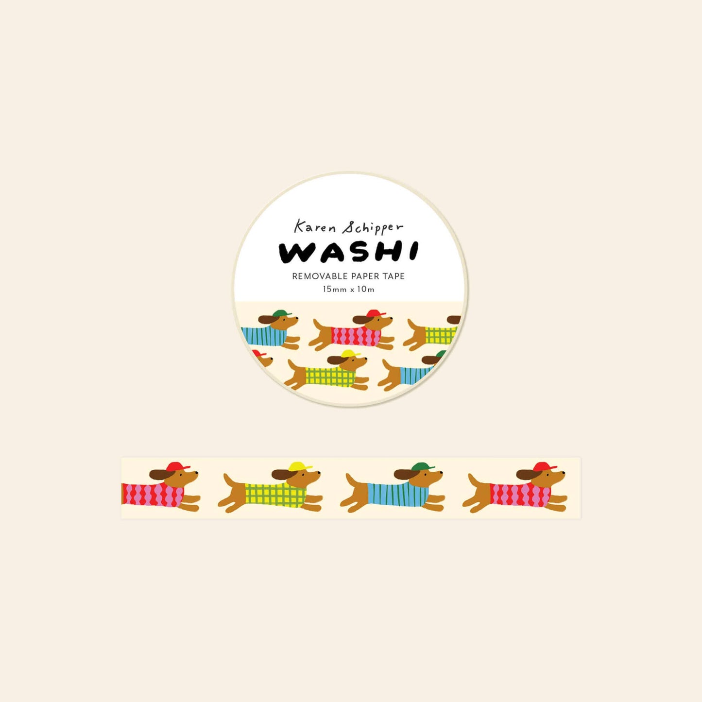 Dachshund Dog Washi Tape – Cute Craft Planner Tape