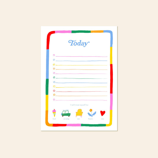 Today Rainbow To-Do – Colorful Daily Planner Notepad
