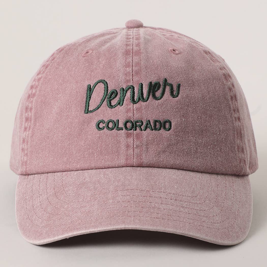 Custom Pigment Washed Hat – City & State Embroidery