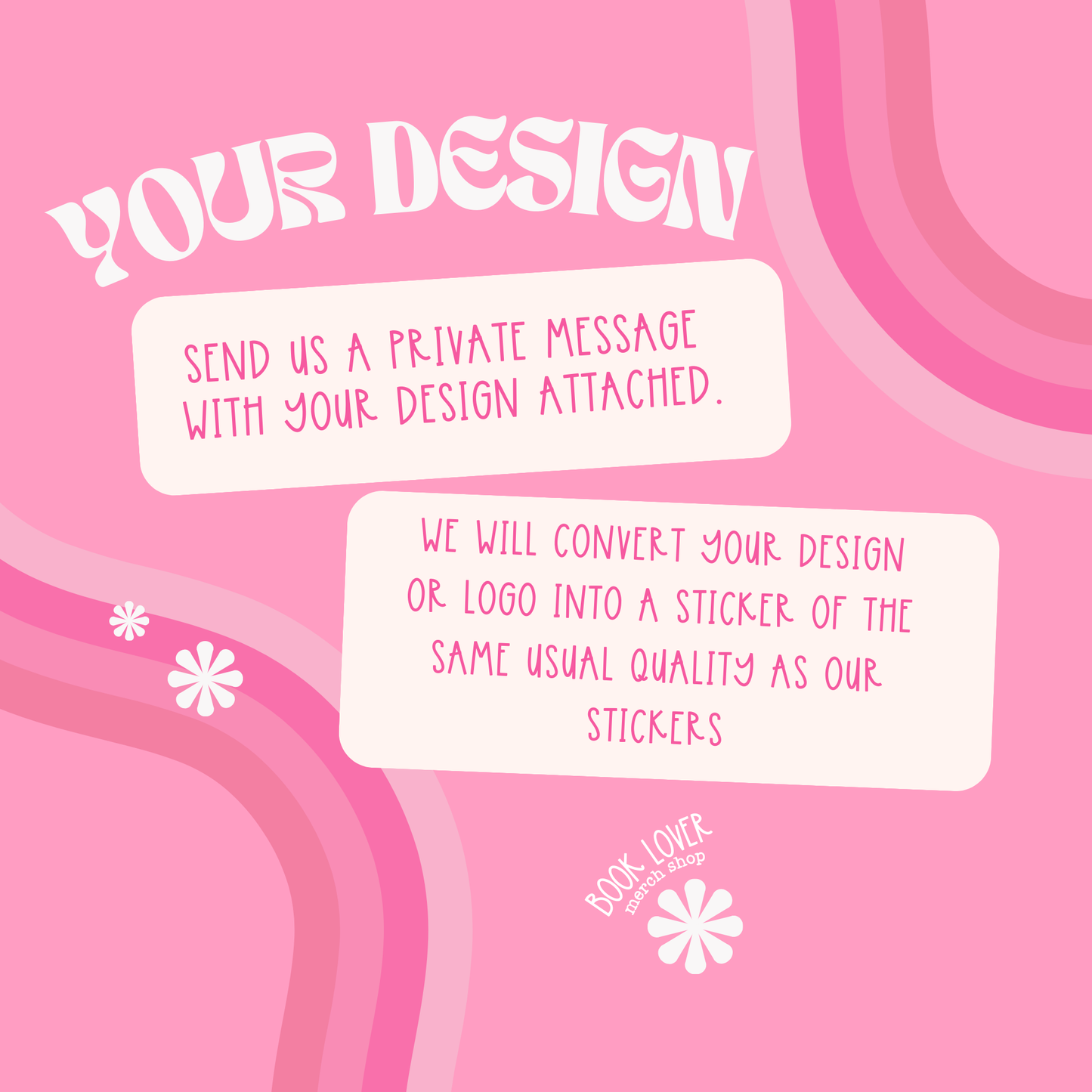 Your Design or Logo Stickers / Bookish Merch for Book Lover: 3''