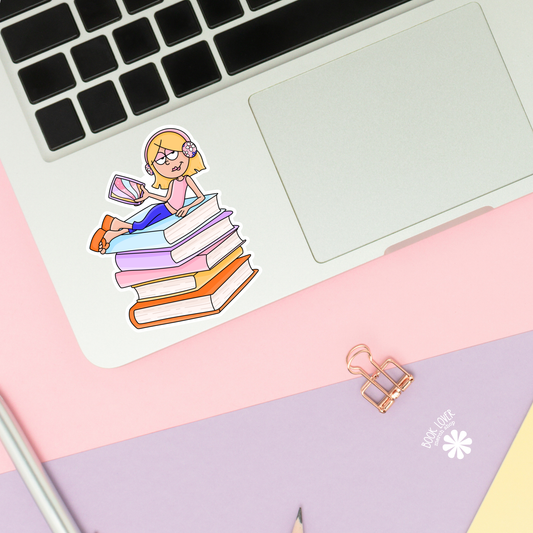Bookish Girl Stickers / Bookish Stickers / Book Lover Gift: 2''