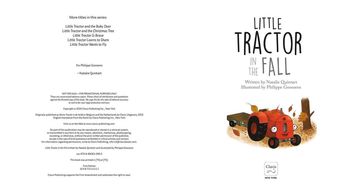 Little Tractor in the Fall by Natalie Quintart: Hardcover; 32 pages / English