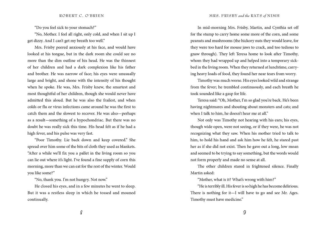 Mrs. Frisby and the Rats of Nimh by Robert C. O'Brien: Paperback; 240 pages / English