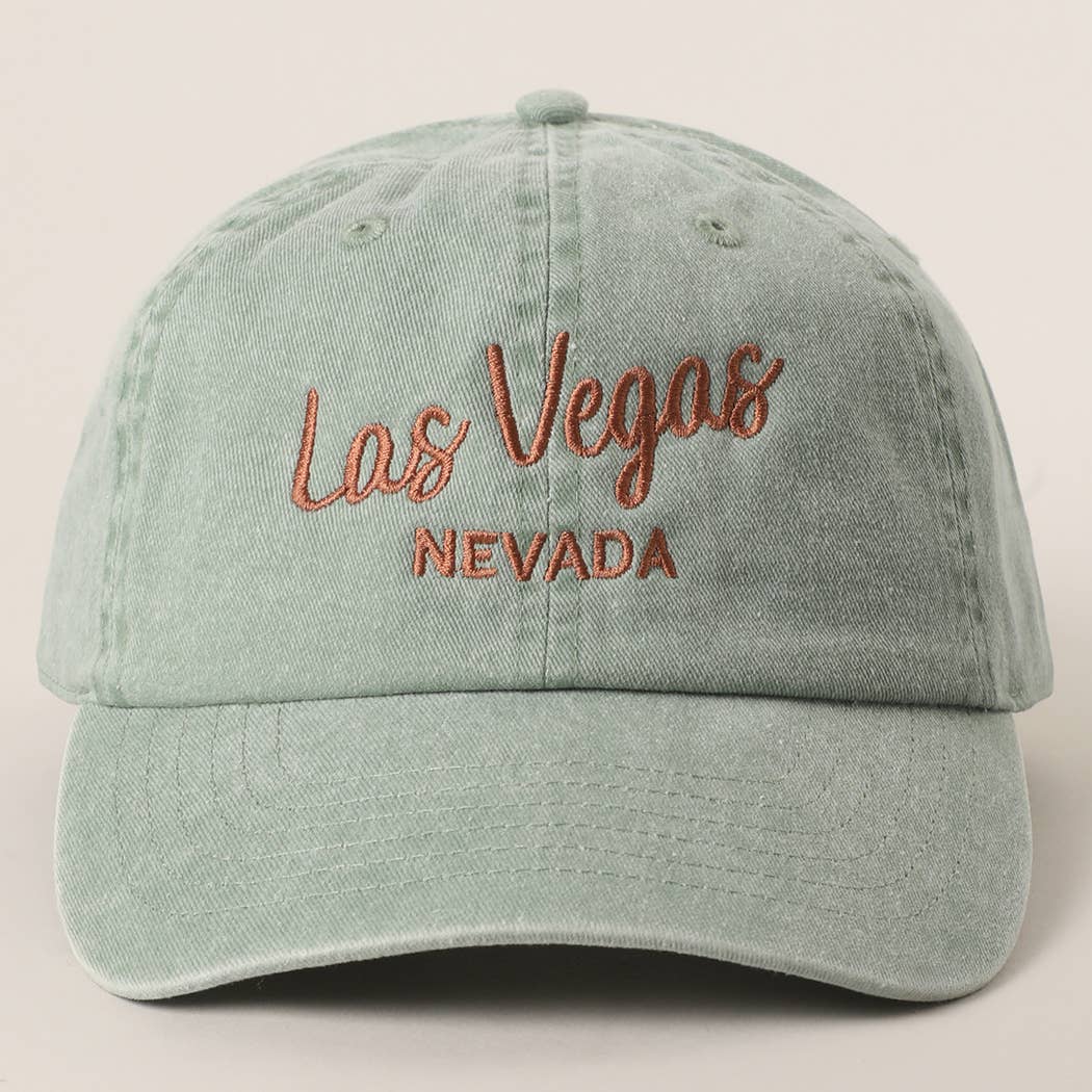 Custom Pigment Washed Hat – City & State Embroidery