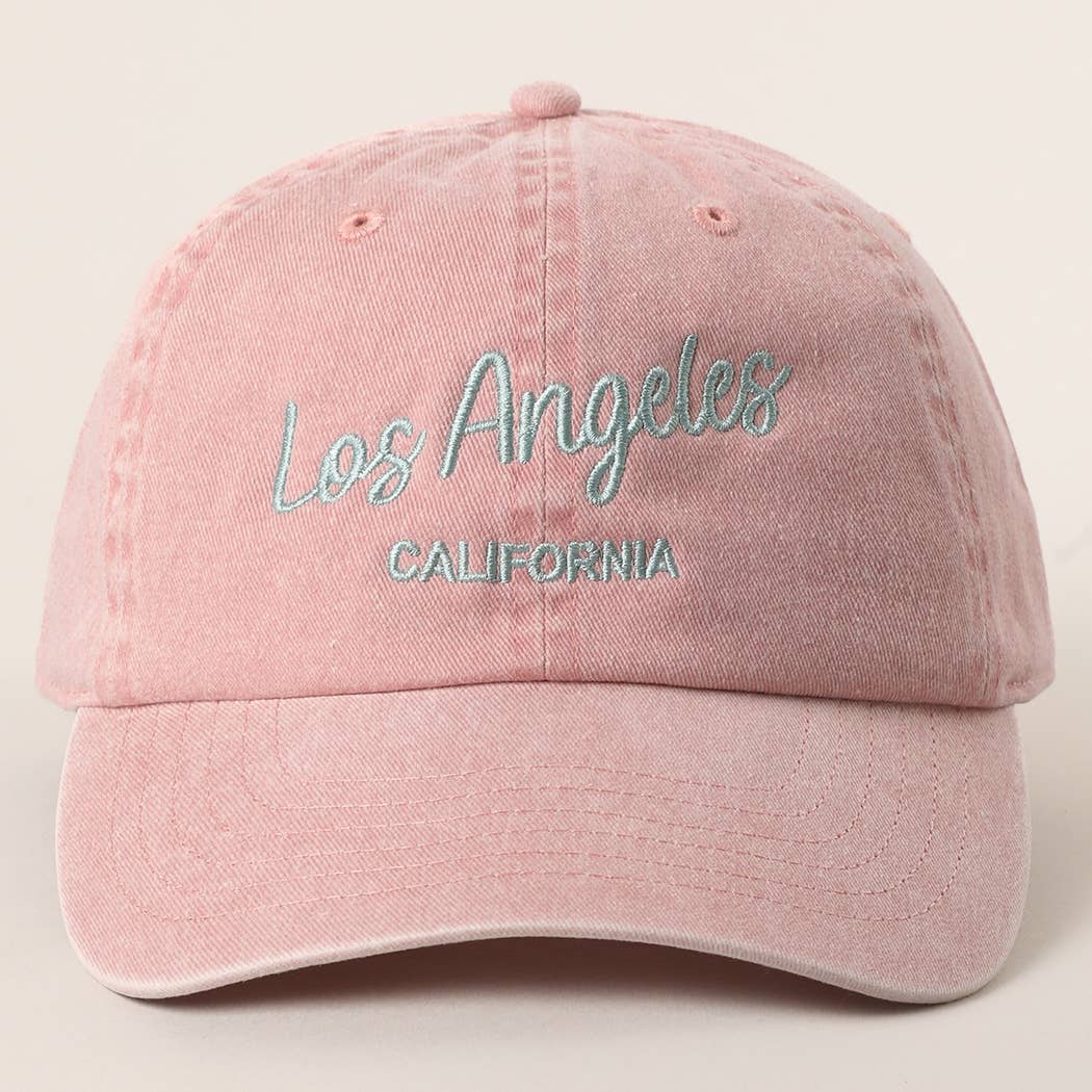 Custom Pigment Washed Hat – City & State Embroidery