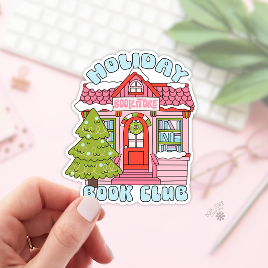 Holiday Bookstore Book Club Stickers / Christmas Bookish: 2''