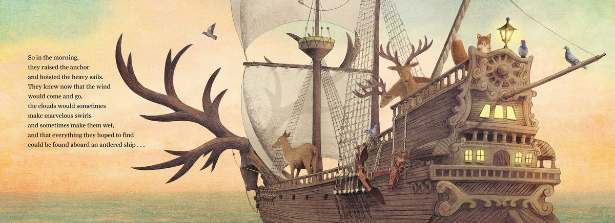 Antlered Ship by Dashka Slater: Hardcover; 48 pages / English