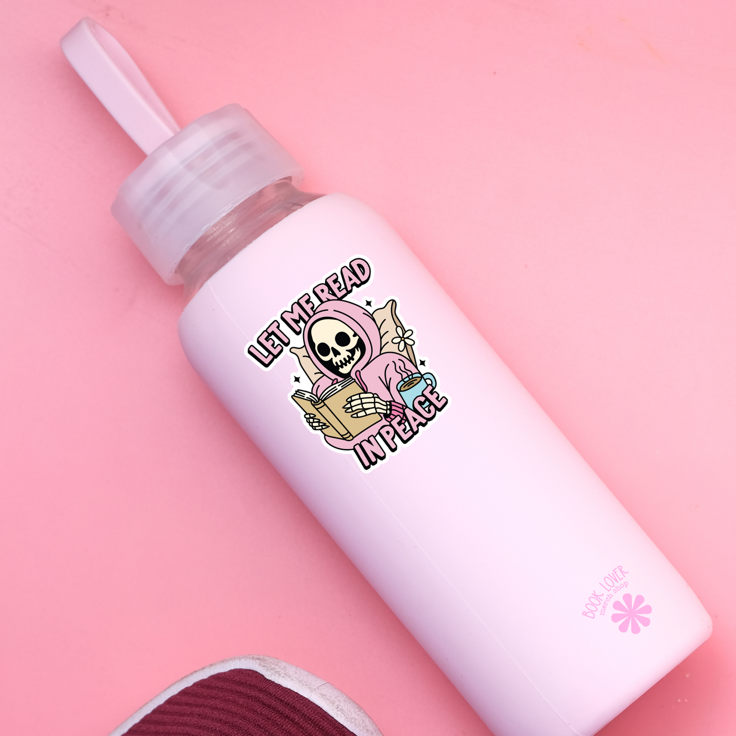 Let Me Read In Peace Skull Stickers / Bookish Stickers : Matte Stickers 2''