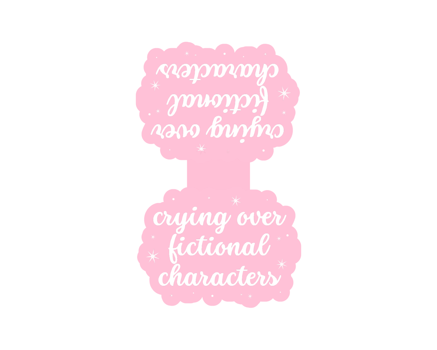 Crying Over Fictional Characters - Magnetic Bookmarks: Pink