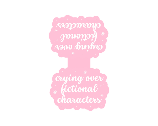 Crying Over Fictional Characters - Magnetic Bookmarks: Pink