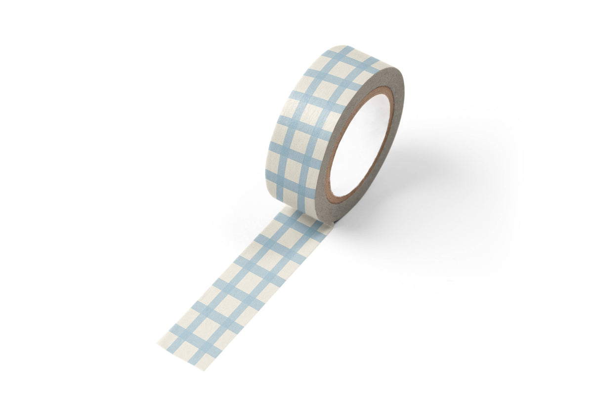 Gingham Washi Tape: Sky Blue