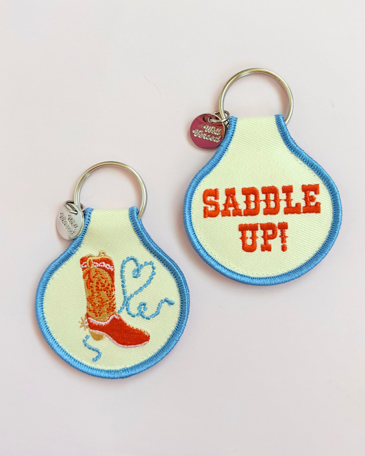 Saddle Up! | Bookish Embroidered Keychain