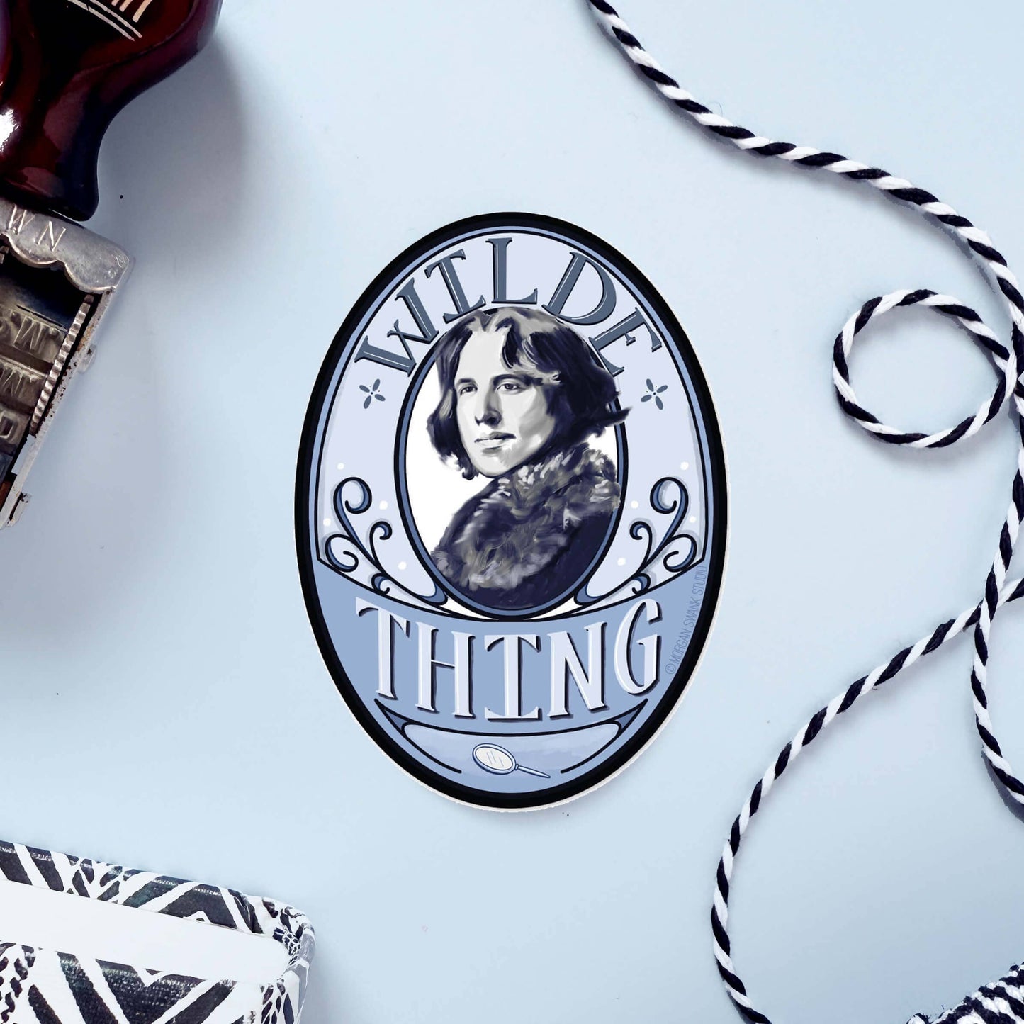 Wilde Book Author Cameo Sticker