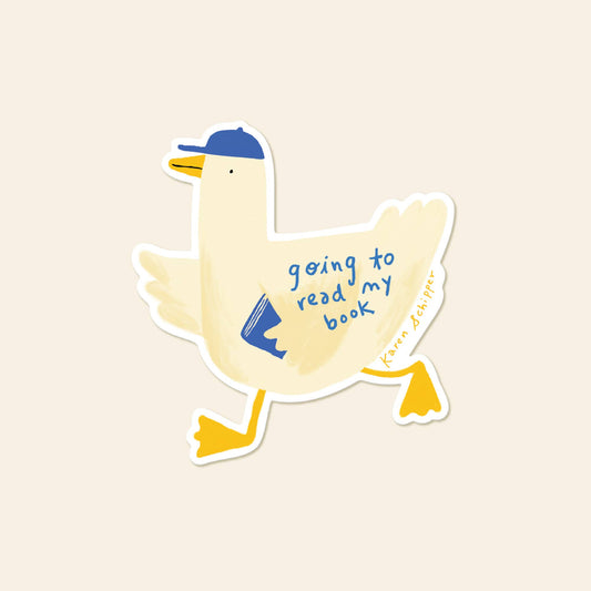 Duck Reader Sticker – Cute Book Sticker