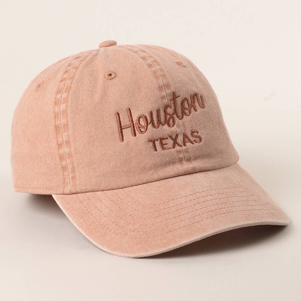 Custom Pigment Washed Hat – City & State Embroidery